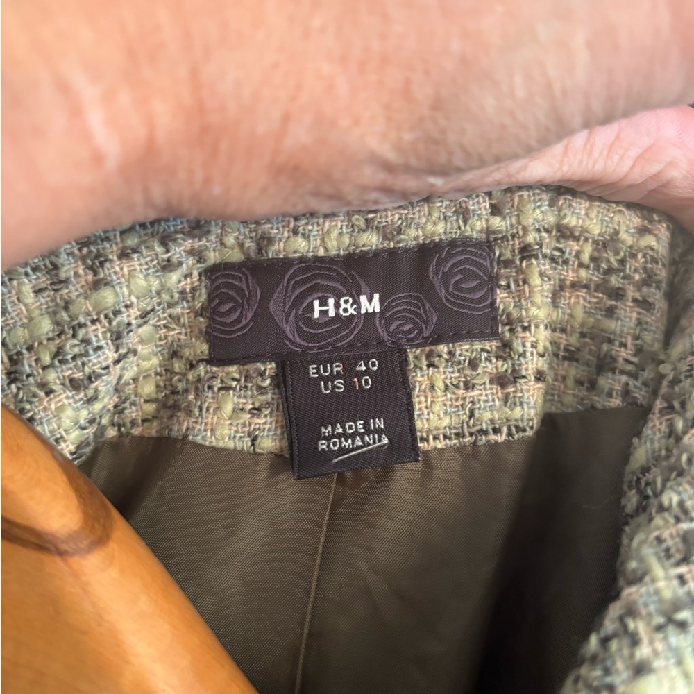 H&M Green and Brown Tweed BlazerH&M two piece suit - retro